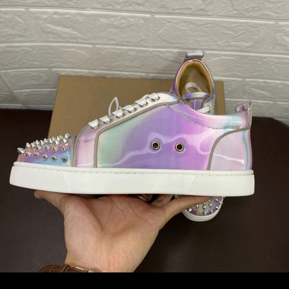 Opalescent Shoe with Designer-Like Spike Details - Picture 4 of 6